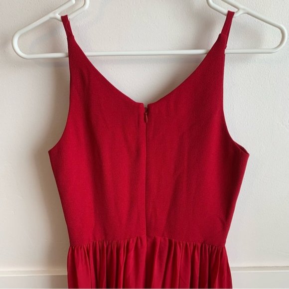 NWOT DRESS THE POPULATION Garnet Alicia Mixed Media Midi Dress - Picture 8 of 9